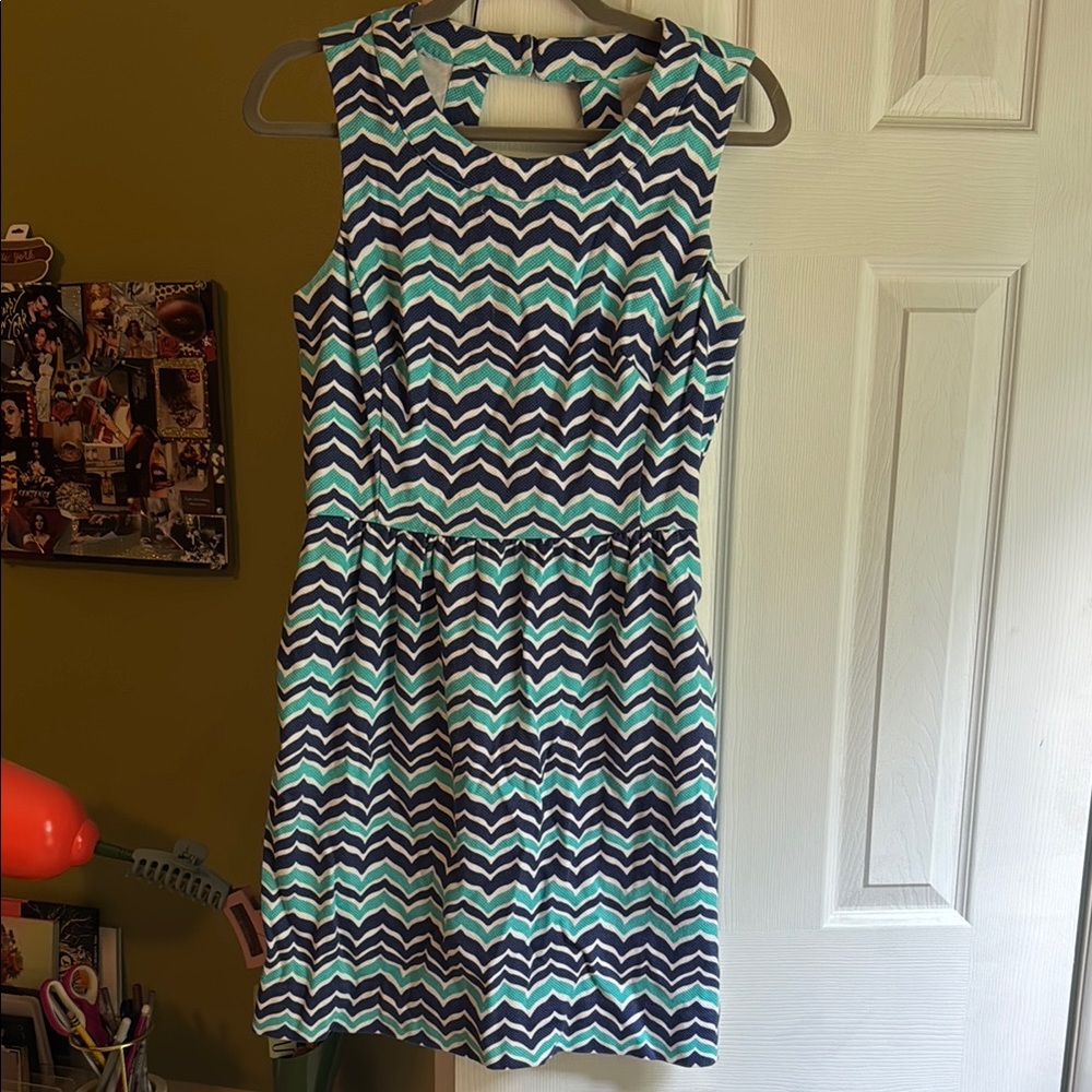 Vineyard Vines Black and Blue Sleeveless Sundress